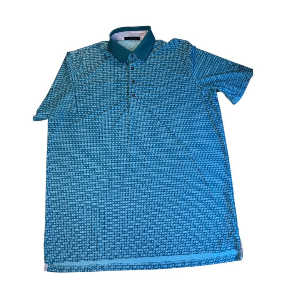 Greyson "Eagle Vail Golf Club" teal polo size large